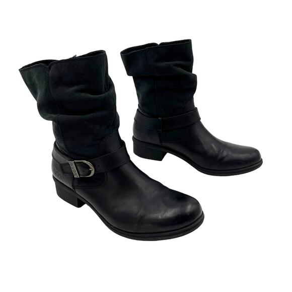 Bogs Carly Boots Waterproof Black Leather Ankle Booties - Picture 7 of 7